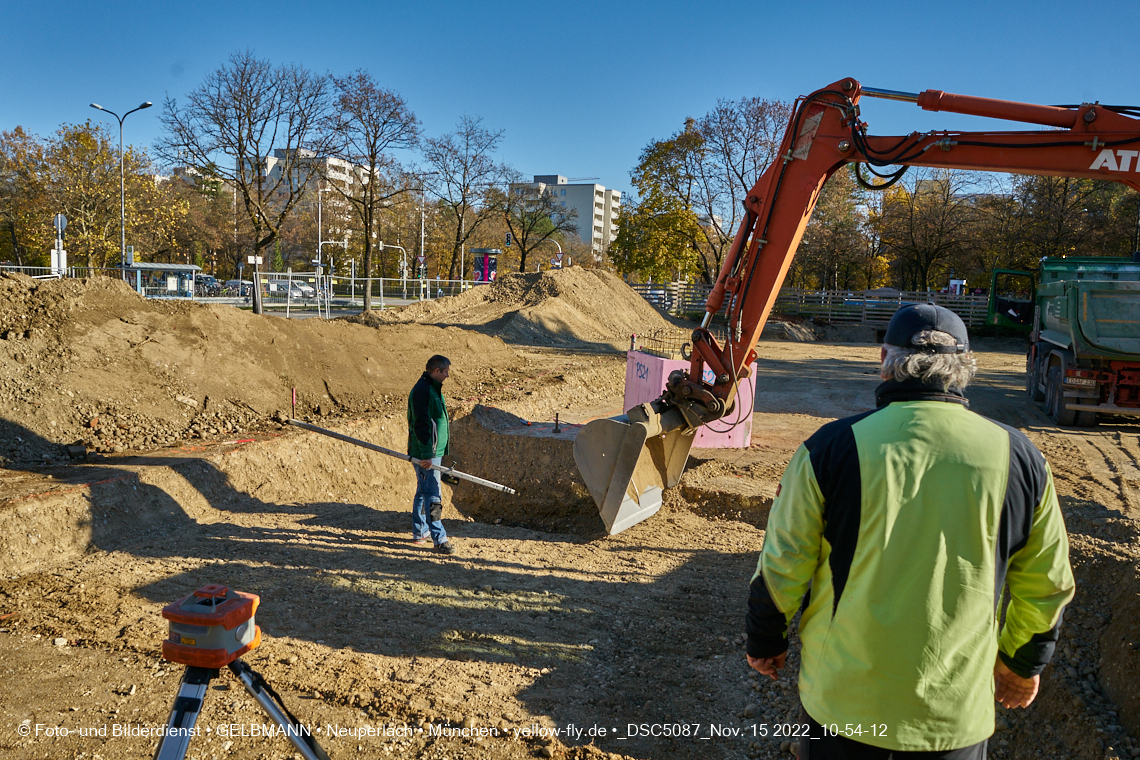 15.11.2022 - Baustelle an der Quiddestraße Haus für Kinder in Neuperlach